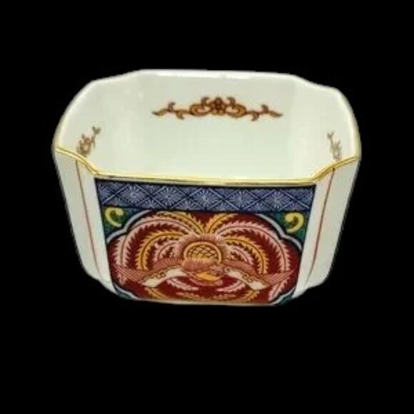 Vintage Gold Imari Porcelain Rice Serving Bowl Made in Japan Floral - Picture 4 of 9